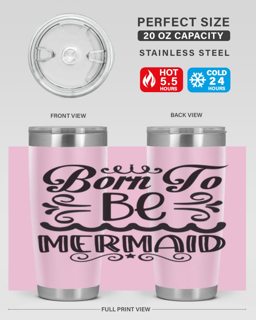 Born to be mermaid 83#- mermaid- Tumbler