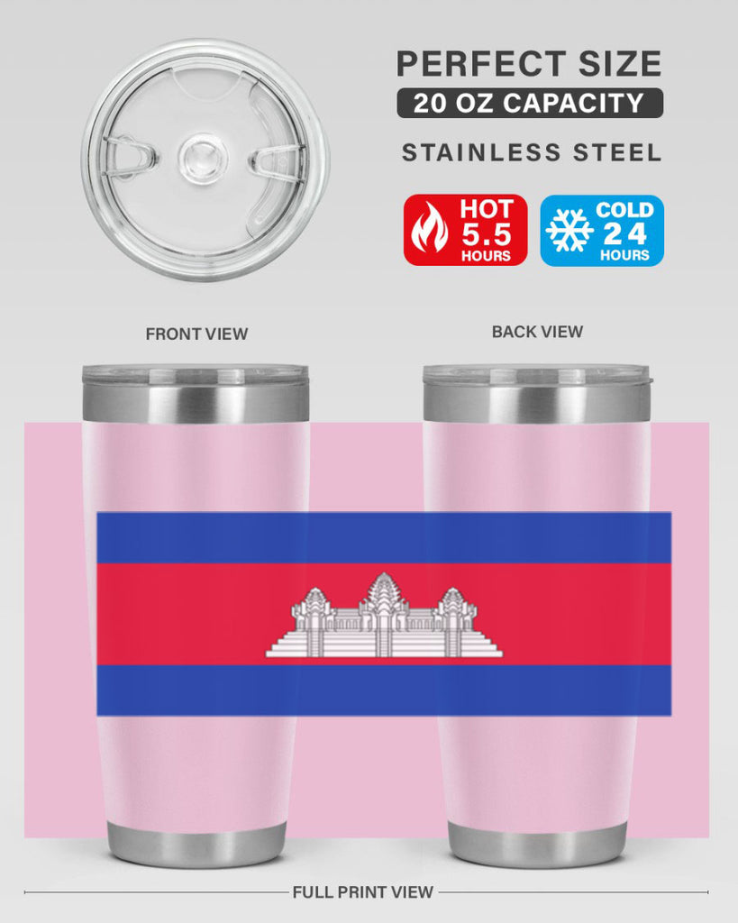 Cambodia 168#- world flags- Tumbler