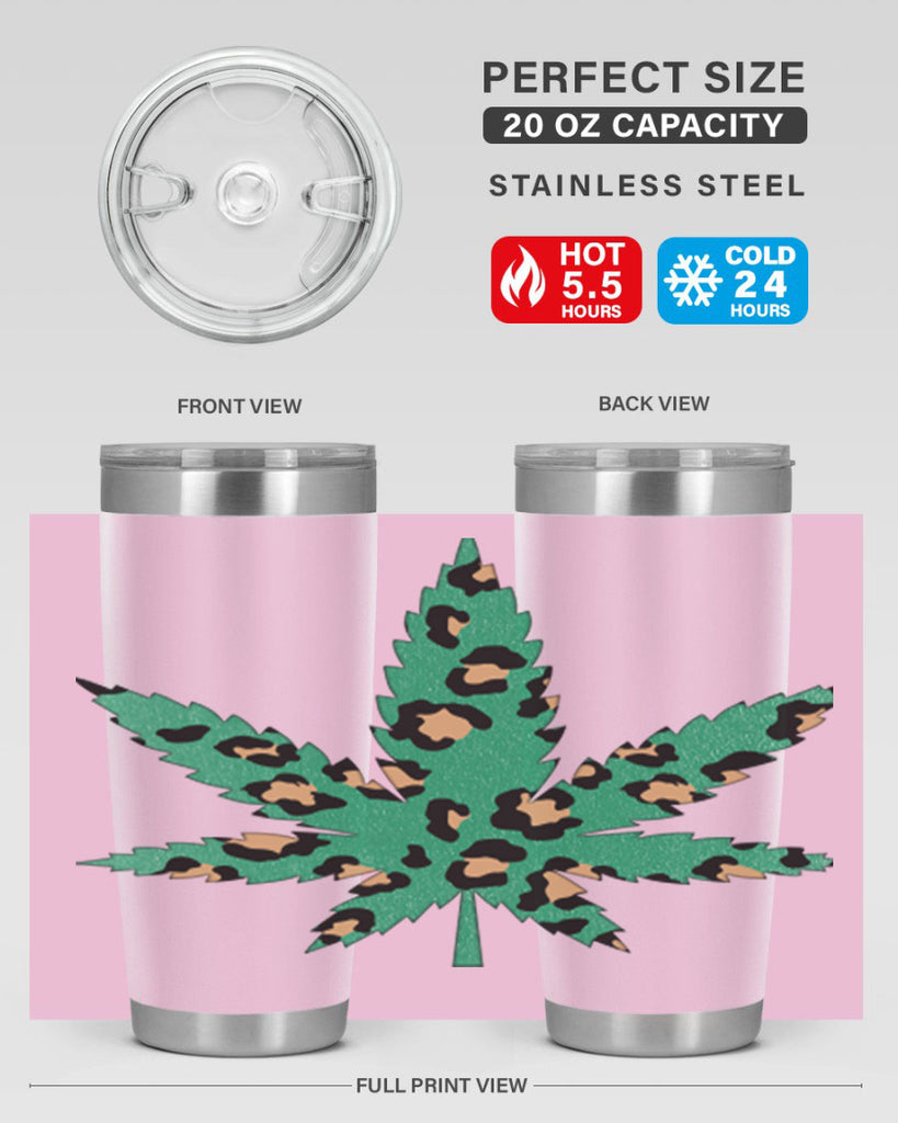 Cannabis Leopard Print 54#- marijuana- Tumbler