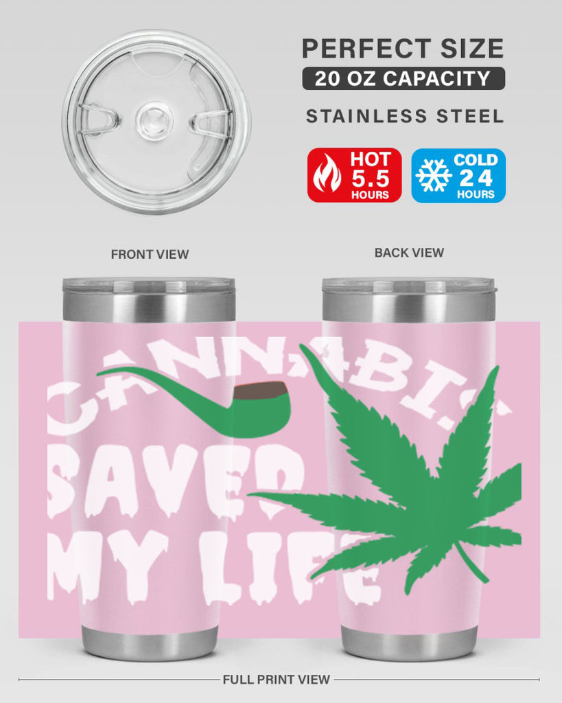 Cannabis saved my life 53#- marijuana- Tumbler