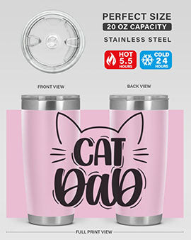 Cat Dad Style 81#- cat- Tumbler