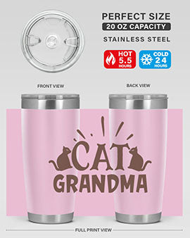 Cat Grandma Style 4#- cat- Tumbler