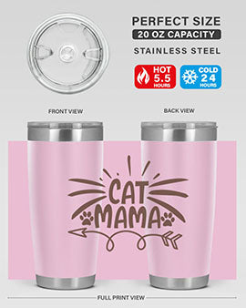 Cat Mama Style 5#- cat- Tumbler