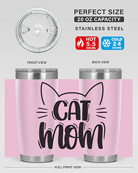 Cat Mom Style 85#- cat- Tumbler