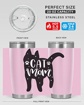 Cat Mom Style 86#- cat- Tumbler