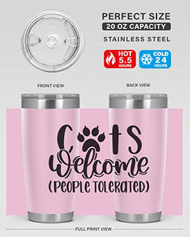 Cats Welcome Style 91#- cat- Tumbler