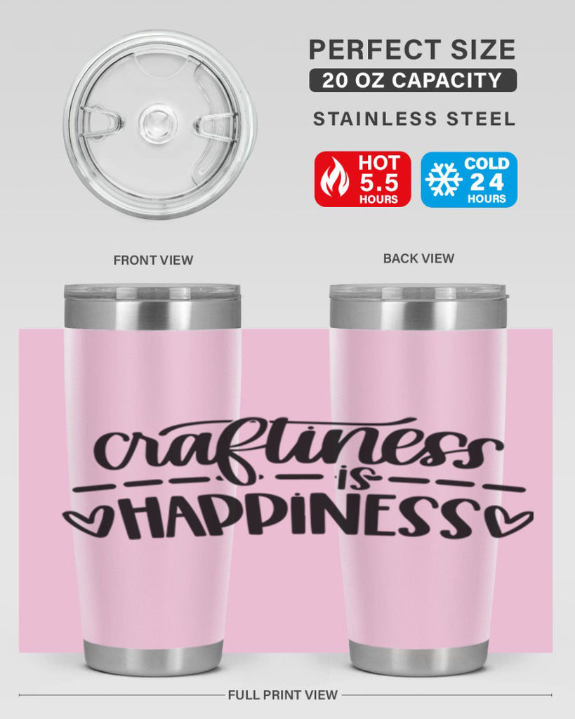 Craftiness Is Happiness 35#- crafting- Tumbler