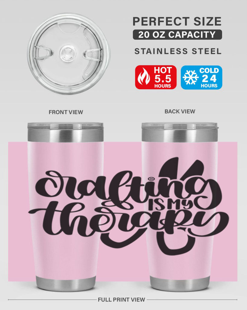 Crafting Is My Therapy 33#- crafting- Tumbler