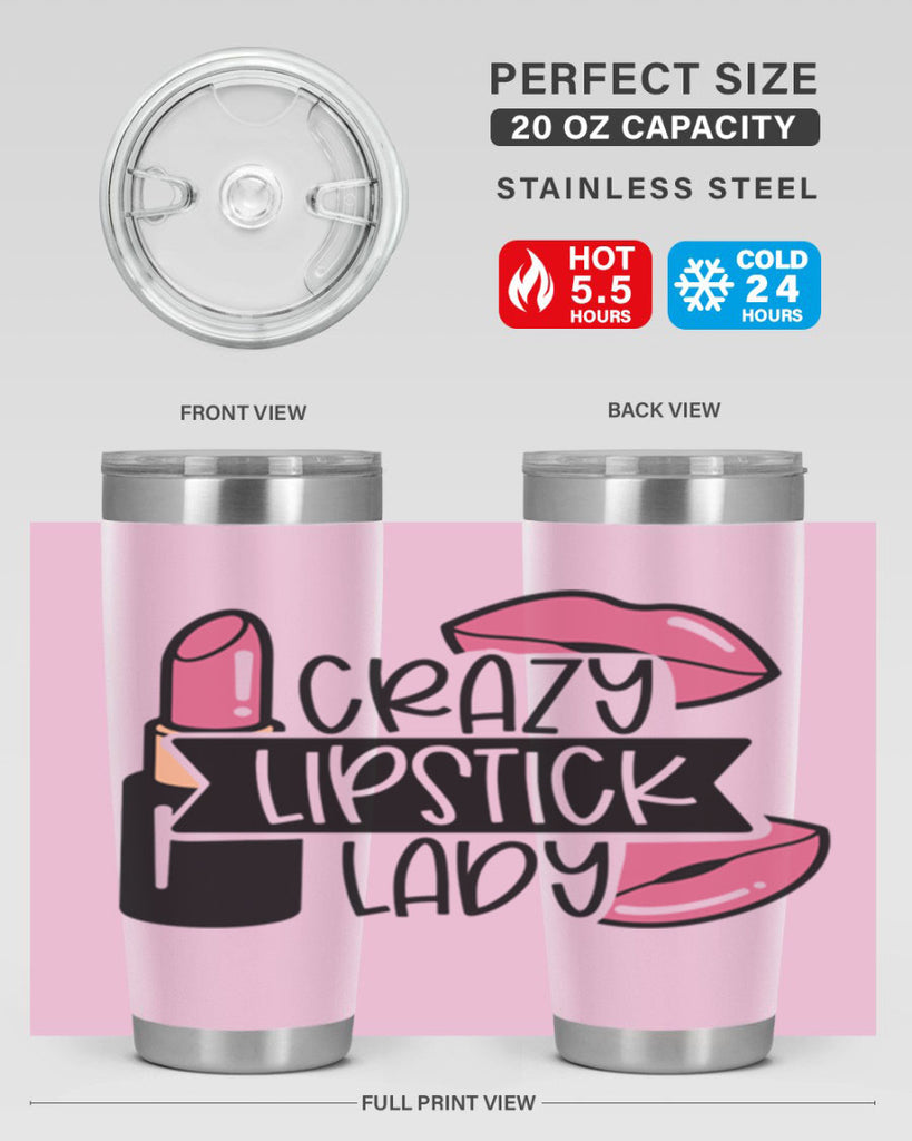 Crazy Lipstick Lady Style 108#- make up- Tumbler