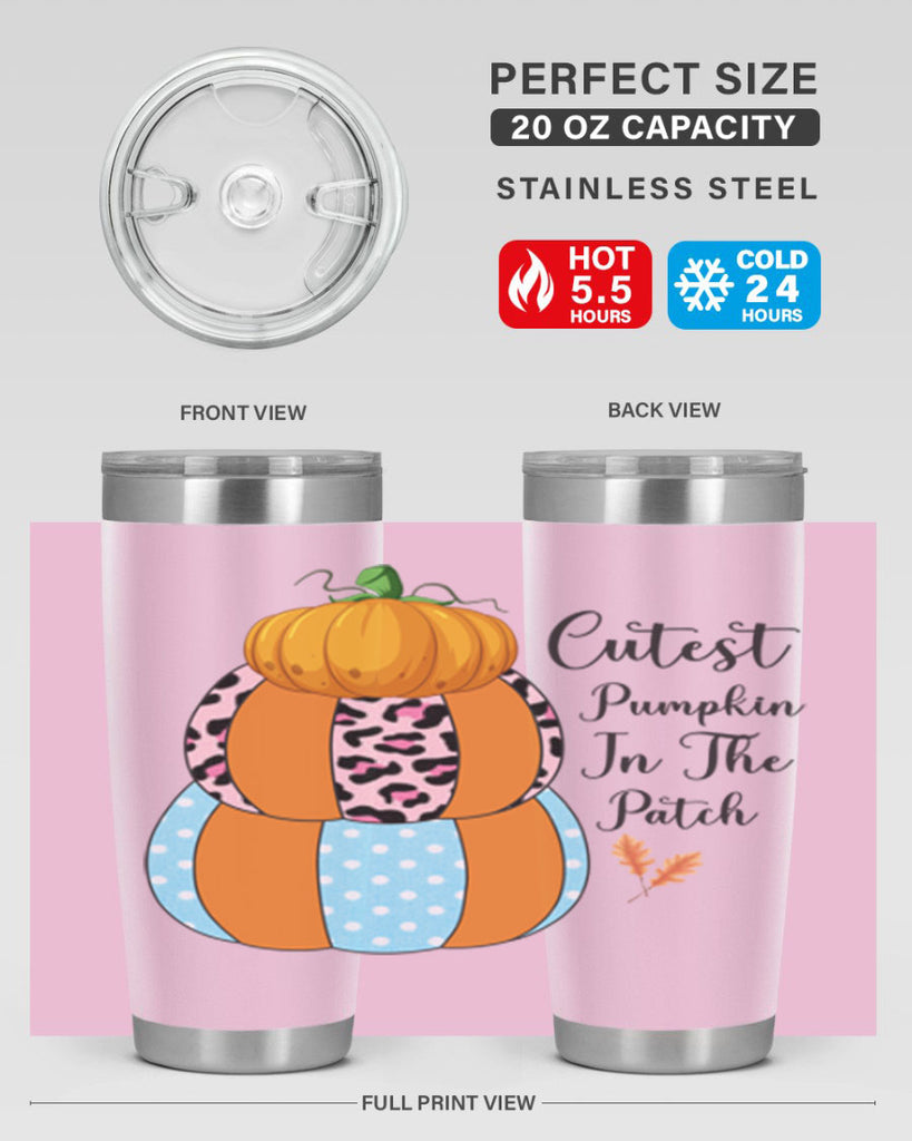 Cutest Pumpkin in the Patch 64#- fall- Tumbler