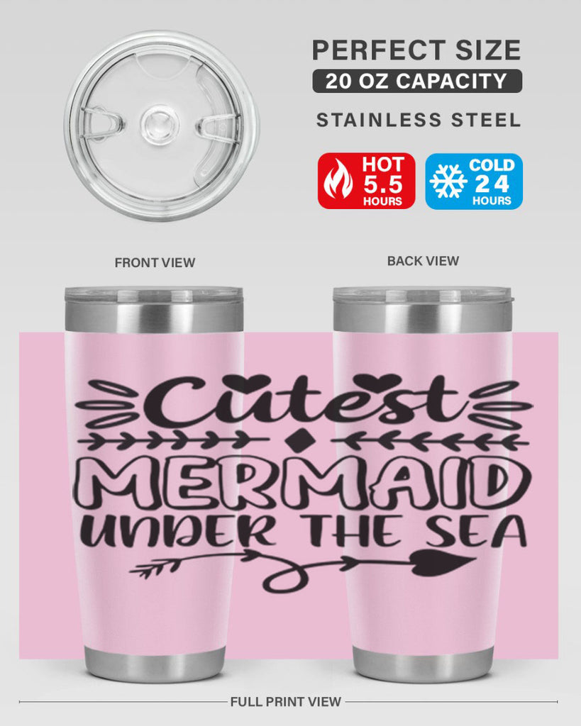 Cutest mermaid under the sea 104#- mermaid- Tumbler