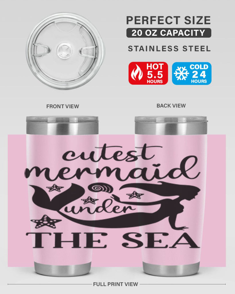 Cutest mermaid under the sea 110#- mermaid- Tumbler
