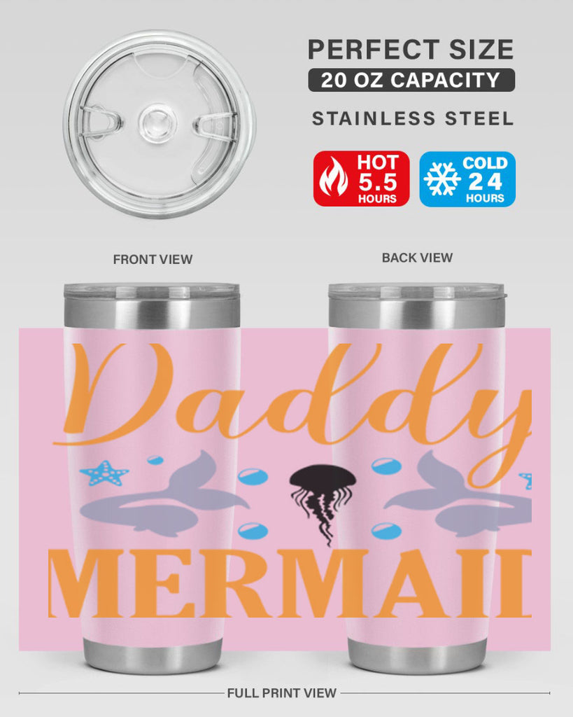 Daddy Mermaid Design 113#- mermaid- Tumbler