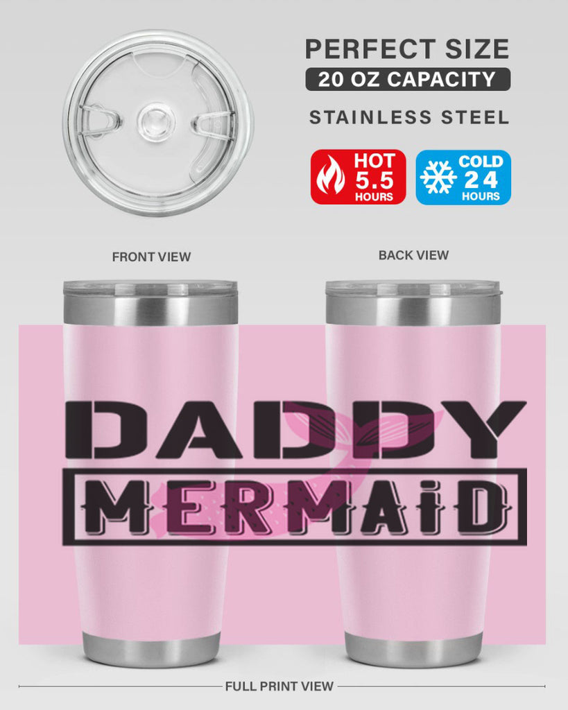 Daddy mermaid 112#- mermaid- Tumbler