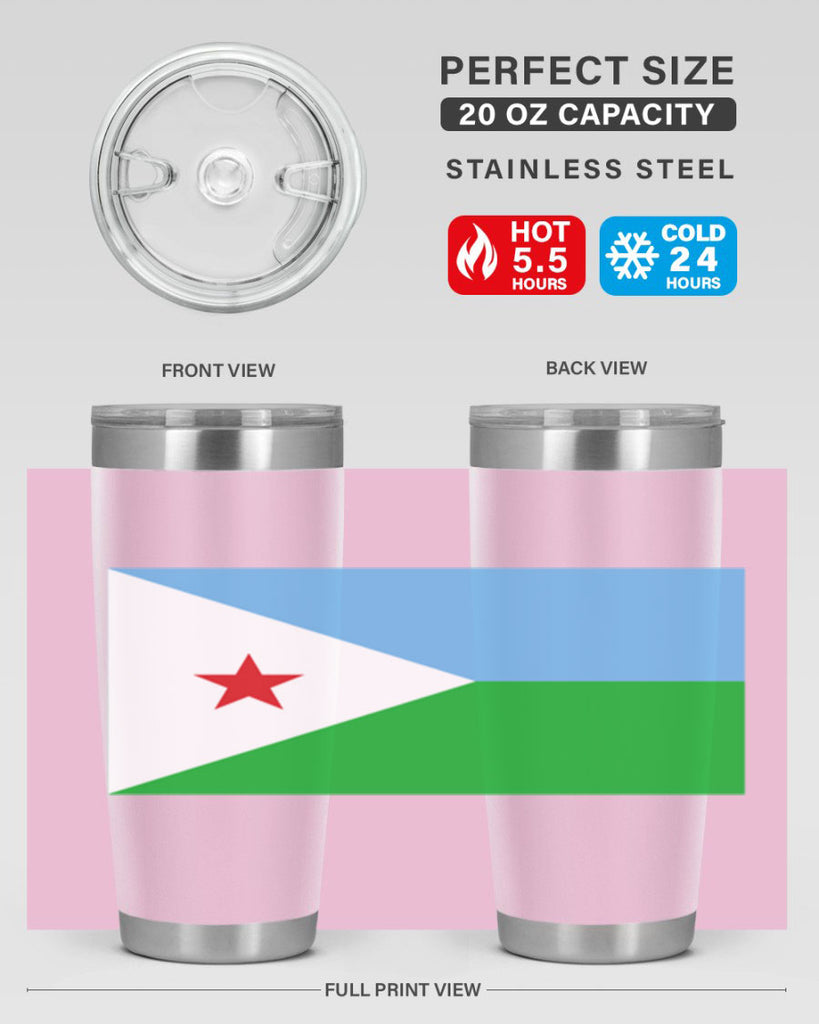 Djibouti 150#- world flags- Tumbler