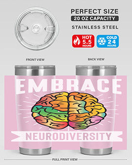 EmbraceNeurodiversityAwarenessTshirt 133#- alzheimers- Tumbler