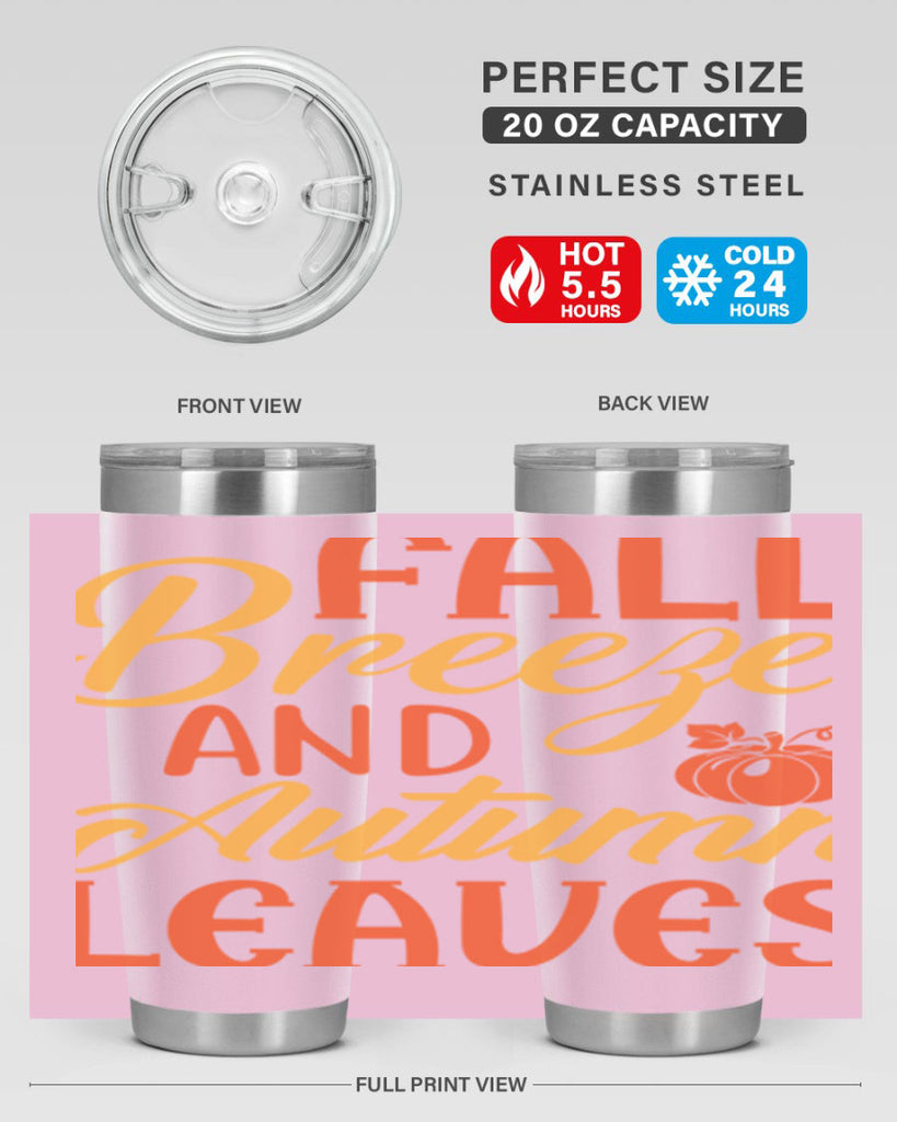 Fall Breeze and Autumn Leaves 92#- fall- Tumbler