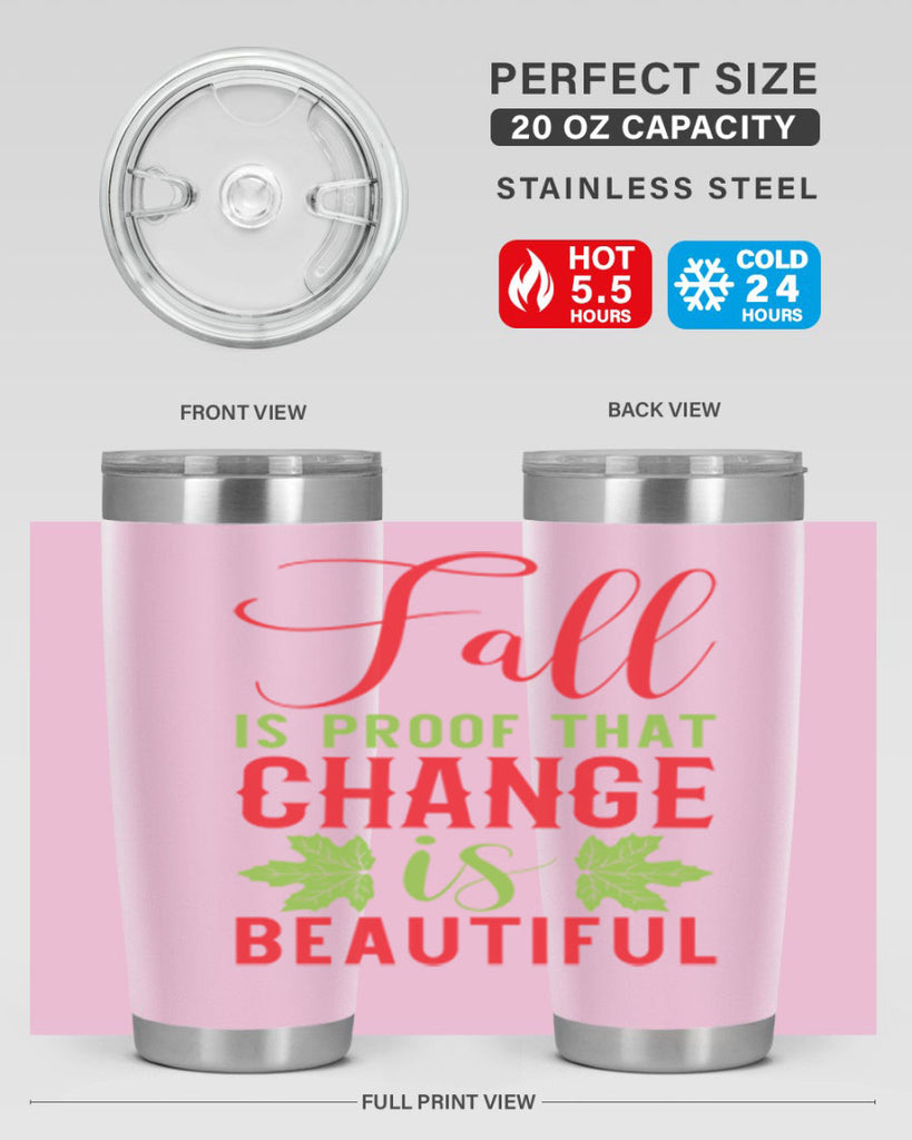 Fall is Proof That Change is Beautiful 121#- fall- Tumbler