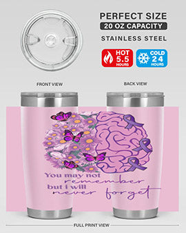 Floral Brain I Will Never Forget 146#- alzheimers- Tumbler