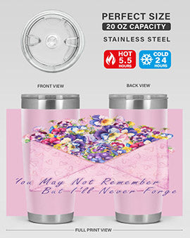 Floral Buerfly AlzheimerS Awareness 147#- alzheimers- Tumbler