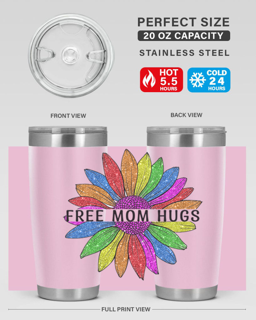 Free Mom Hugs Gay Pride Lgbt Flower 26#- lgbt- Tumbler