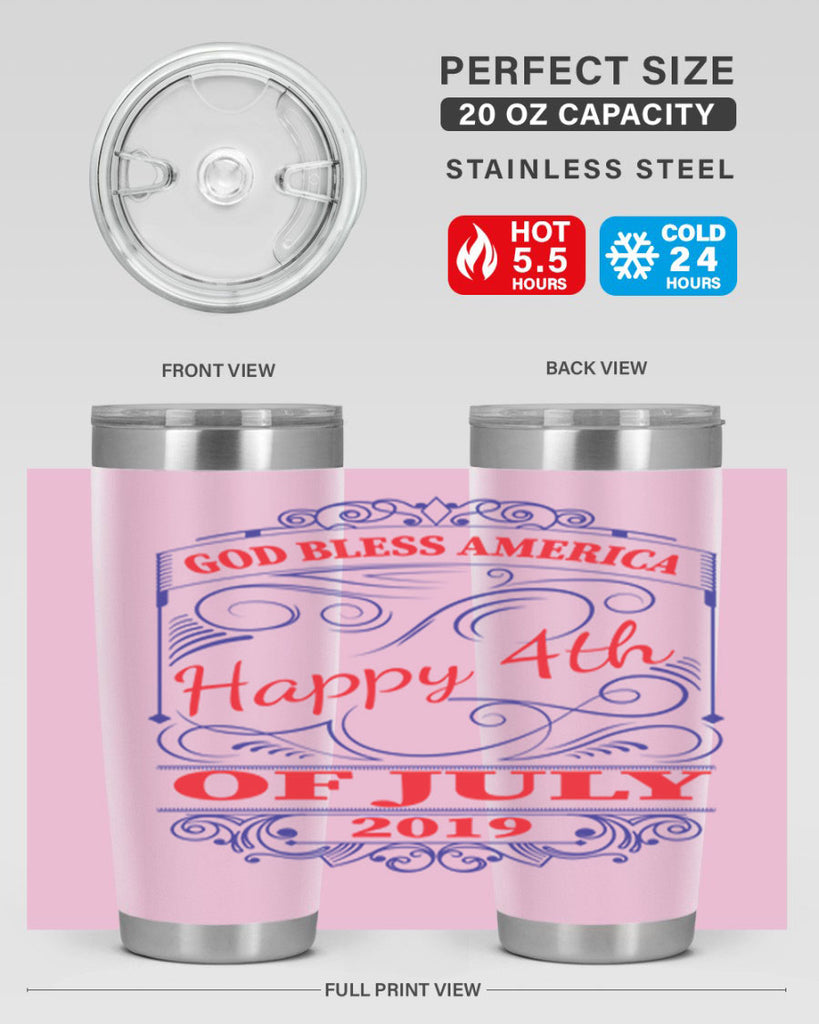 GOD BLESS AMERICA Happy thOF JULY Style 94#- Fourt Of July- Tumbler