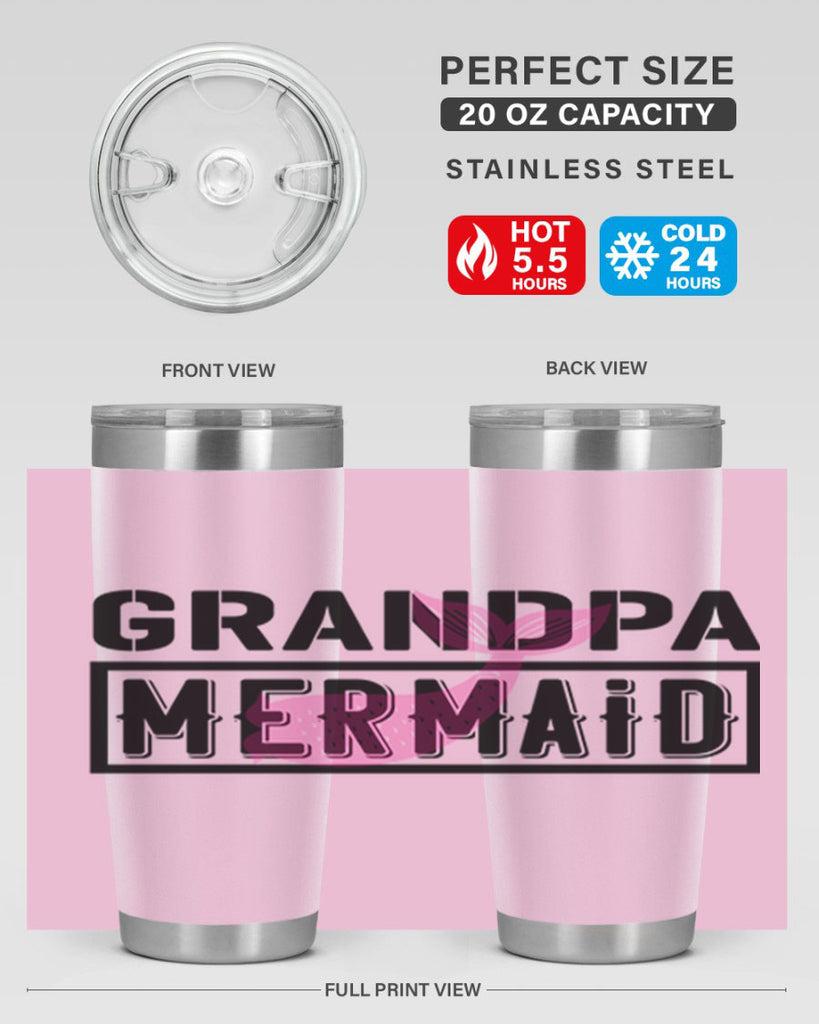 Grandpa mermaid 204#- mermaid- Tumbler