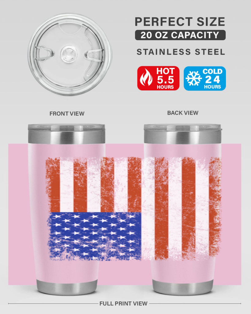 Grunge Flag 52#- Us Flags- Tumbler