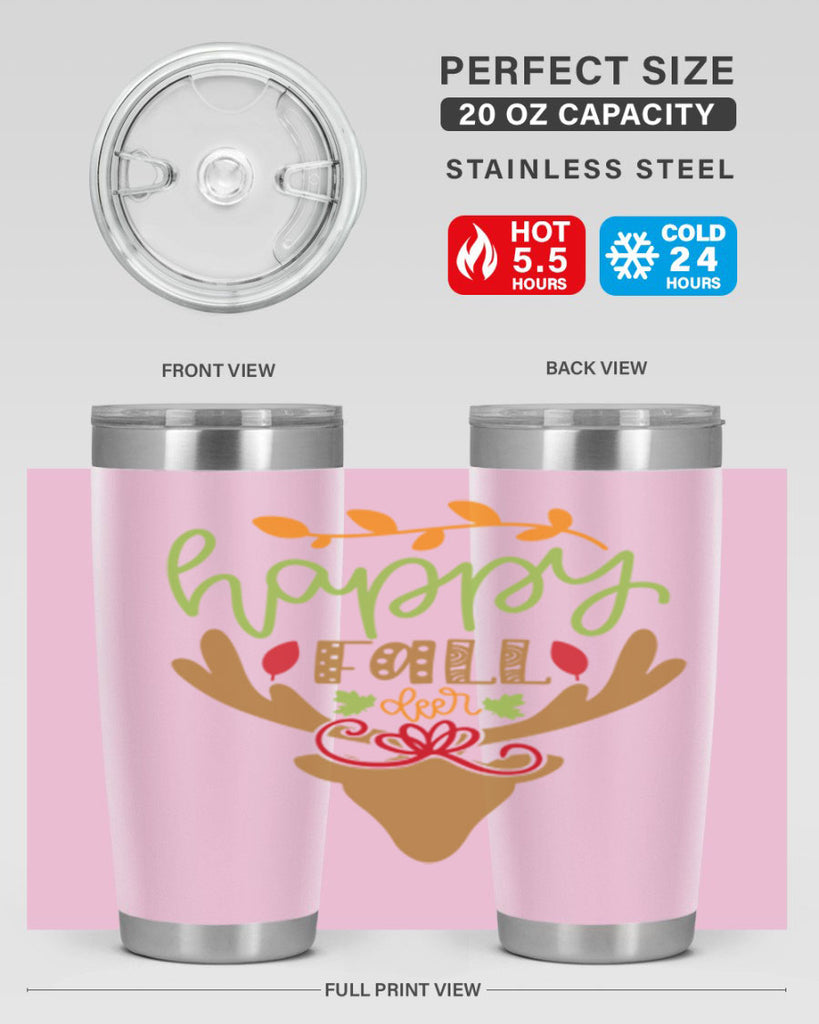 Happy Fall deer 219#- fall- Tumbler