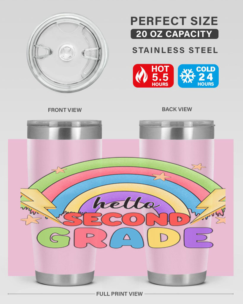 Hello 2nd Grade Rainbow 12#- second grade- Tumbler