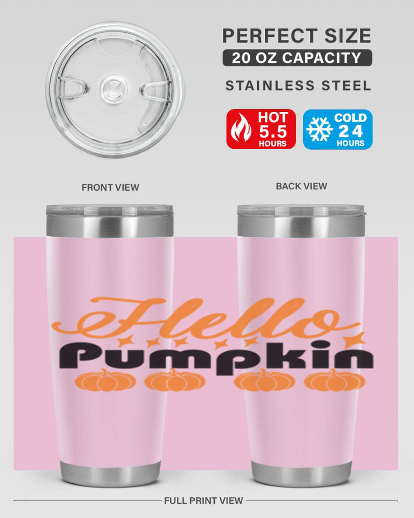 Hello Pumpkin 292#- fall- Tumbler