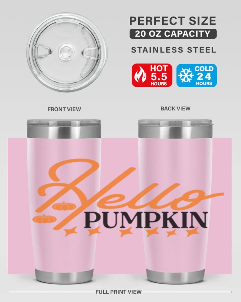 Hello Pumpkin 293#- fall- Tumbler