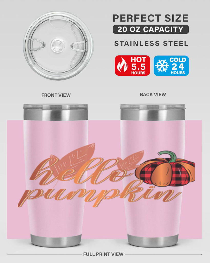 Hello Pumpkin 294#- fall- Tumbler