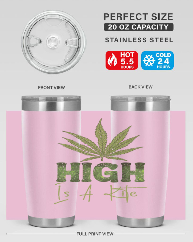 High Is A Kite Sublimation 115#- marijuana- Tumbler