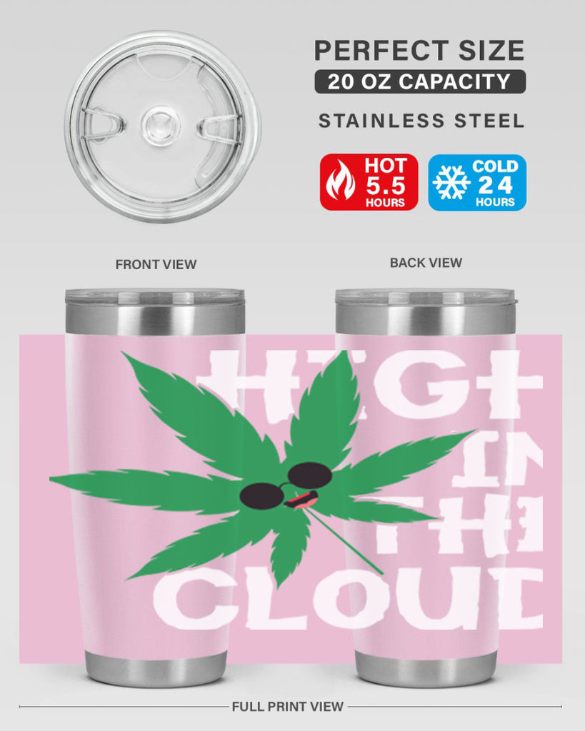 High in the cloud 114#- marijuana- Tumbler