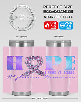 Hope For A Cure AlzheimerS Awareness 163#- alzheimers- Tumbler