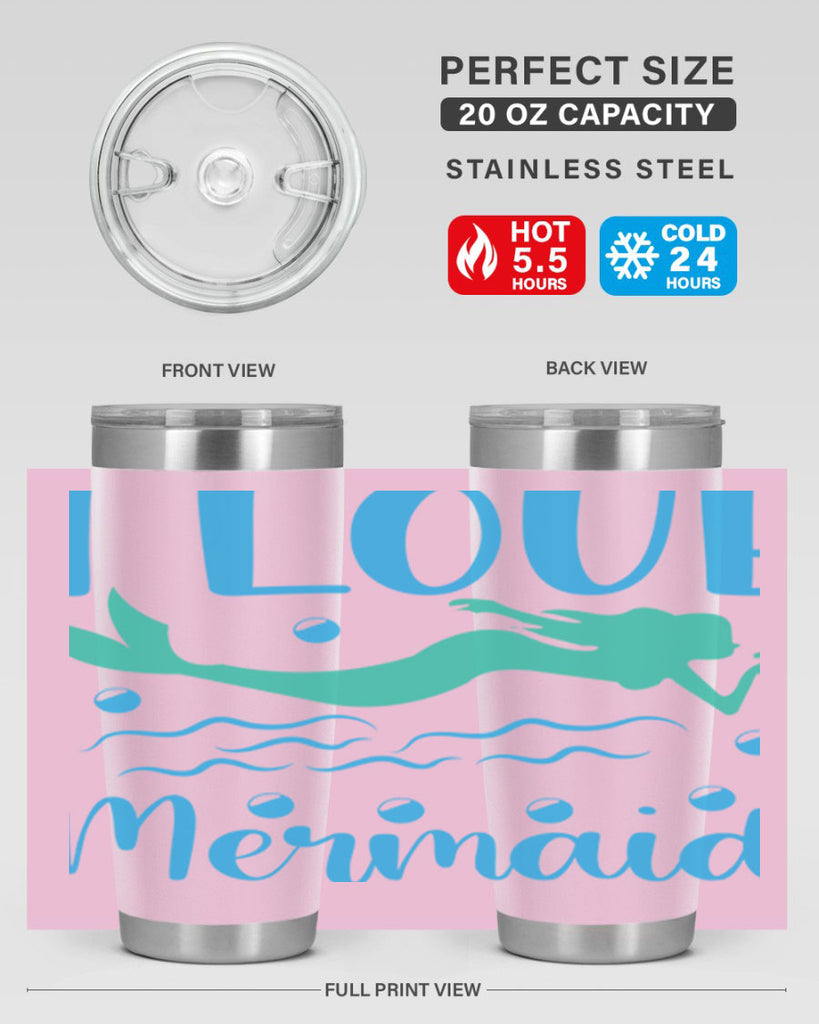 I Love Mermaid Design 231#- mermaid- Tumbler