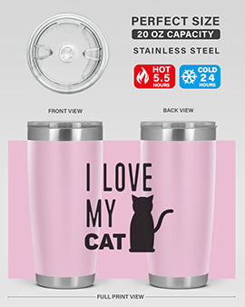 I Love My Cat Style 57#- cat- Tumbler