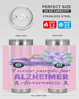 I Wear Purple For AlzheimerS Awareness 168#- alzheimers- Tumbler