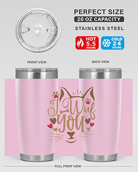 I Wuf You Style 16#- cat- Tumbler