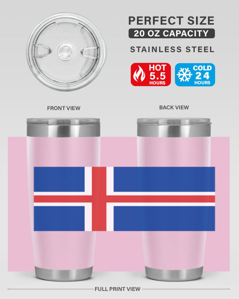 Iceland 122#- world flags- Tumbler