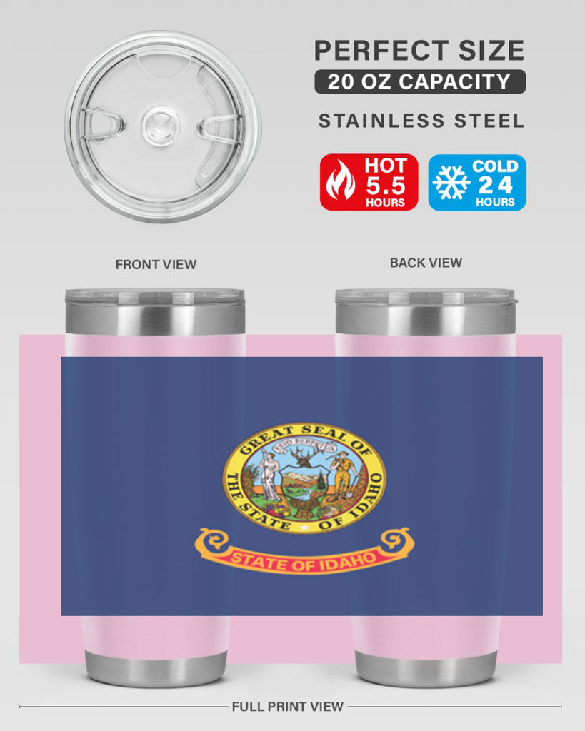 Idaho 40#- Us Flags- Tumbler