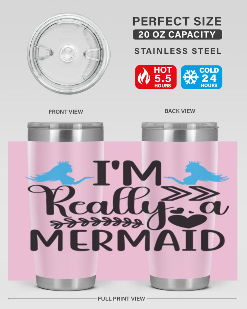 Im Really a Mermaid 262#- mermaid- Tumbler