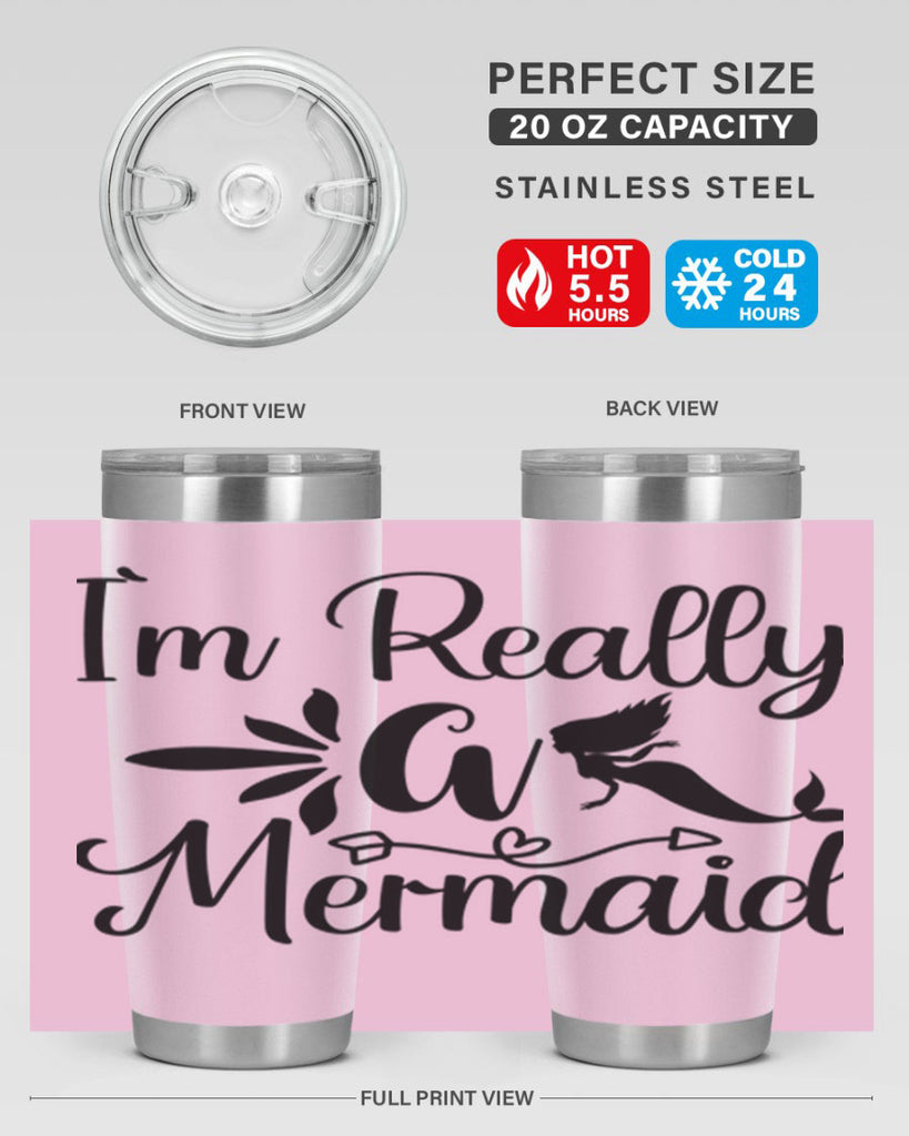 Im really a mermaid 261#- mermaid- Tumbler