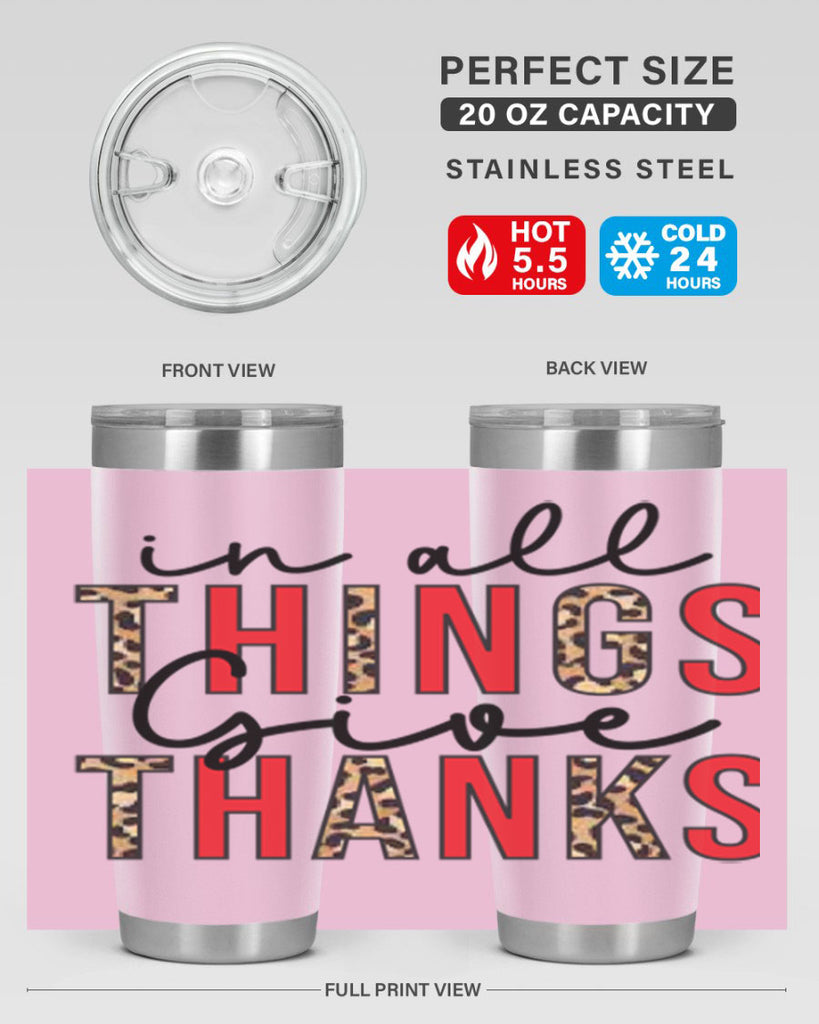 In all things give thanks 352#- fall- Tumbler