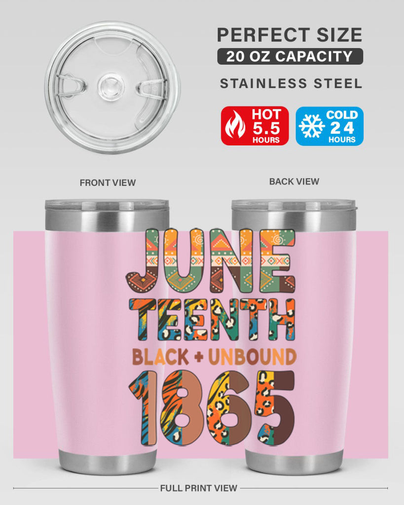 Juneteenth Black Unbound 1865 Png 33#- Juneteenth- tumbler