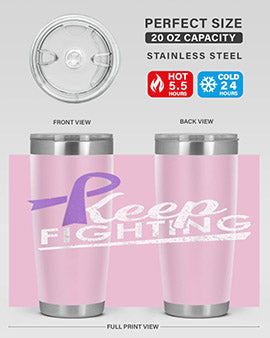 Keep Fighting Alzheimers Epilepsy Warrior Awareness Ribbon 189#- alzheimers- Tumbler