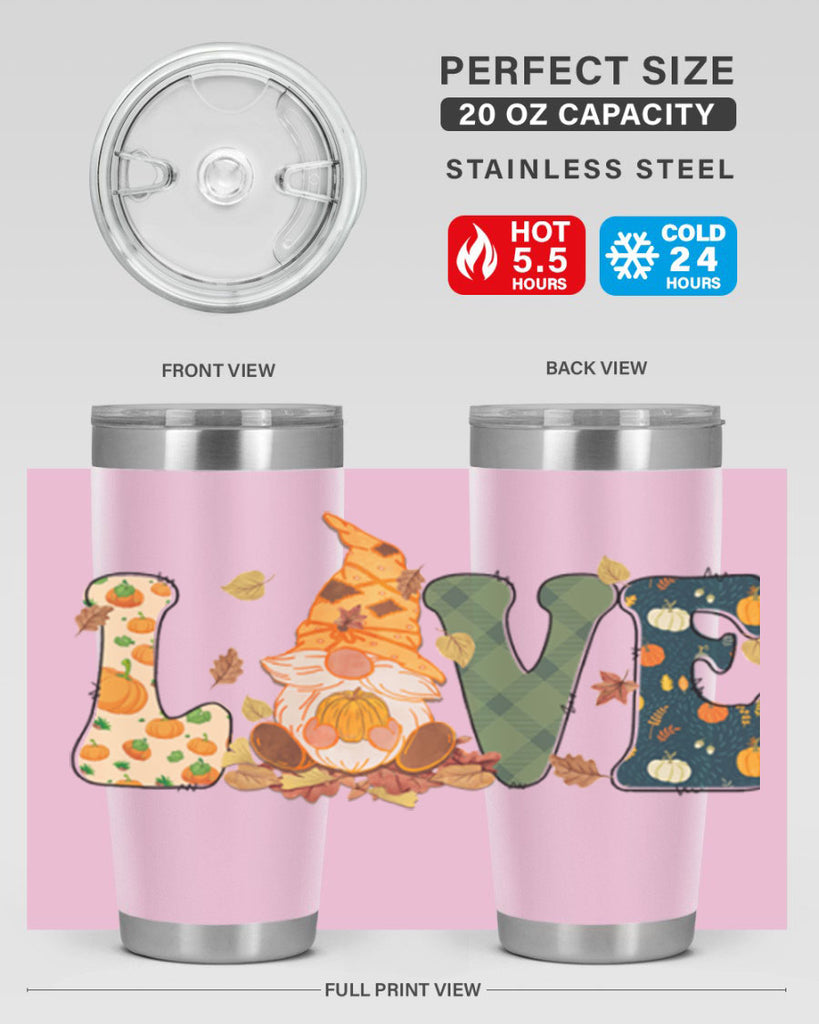 LOVEFallAutumnGnome 415#- fall- Tumbler