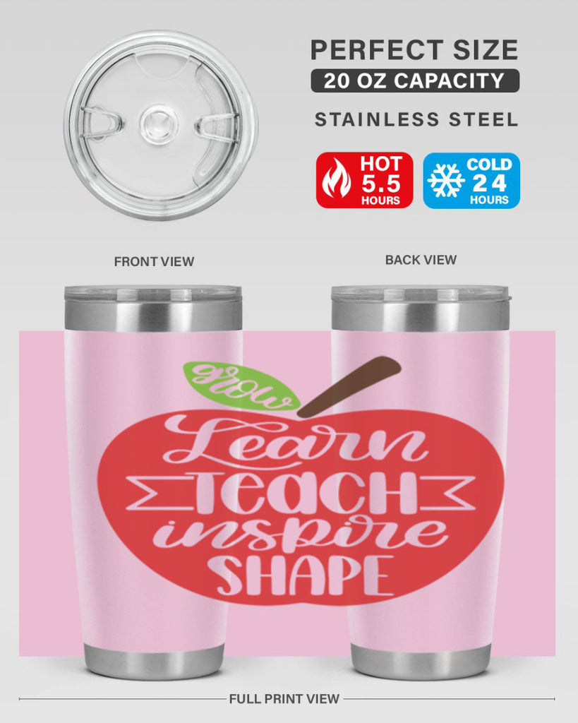 Learn Teach Inspire Shape Style 68#- teacher- tumbler
