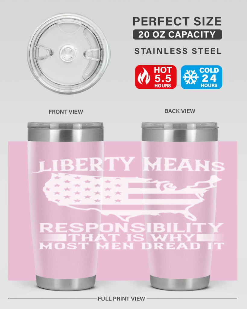 Liberty means responsibility That is why most men dread it Style 130#- Fourt Of July- Tumbler